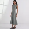 VESTIDO EN MÉTODO DE SASTRE DE MEZCLA DE LANA