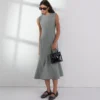 VESTIDO EN MÉTODO DE SASTRE DE MEZCLA DE LANA