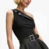 Vestido motero de un solo hombro