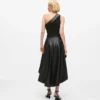 Vestido motero de un solo hombro